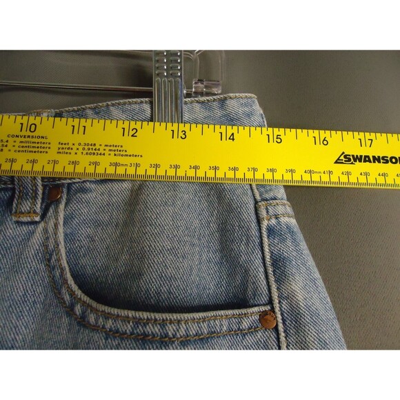 PacSun Medium Wash Denim Mini Skirt Womens 27 Embroidered Floral Raw Hem - Picture 7 of 9